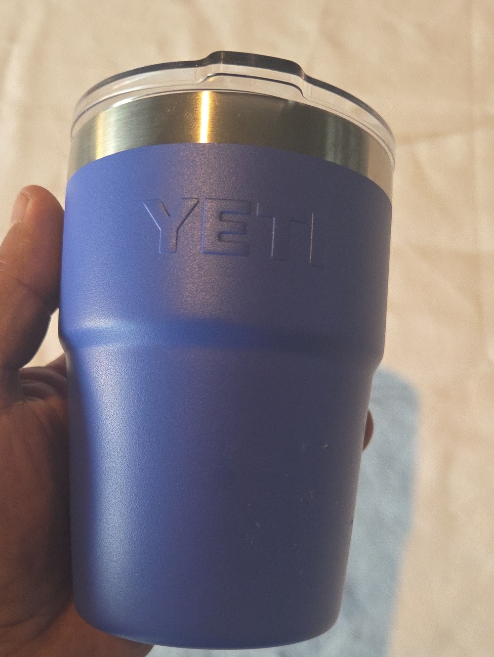 Yeti Royal Blue Insulated Tumbler with Clear Lid